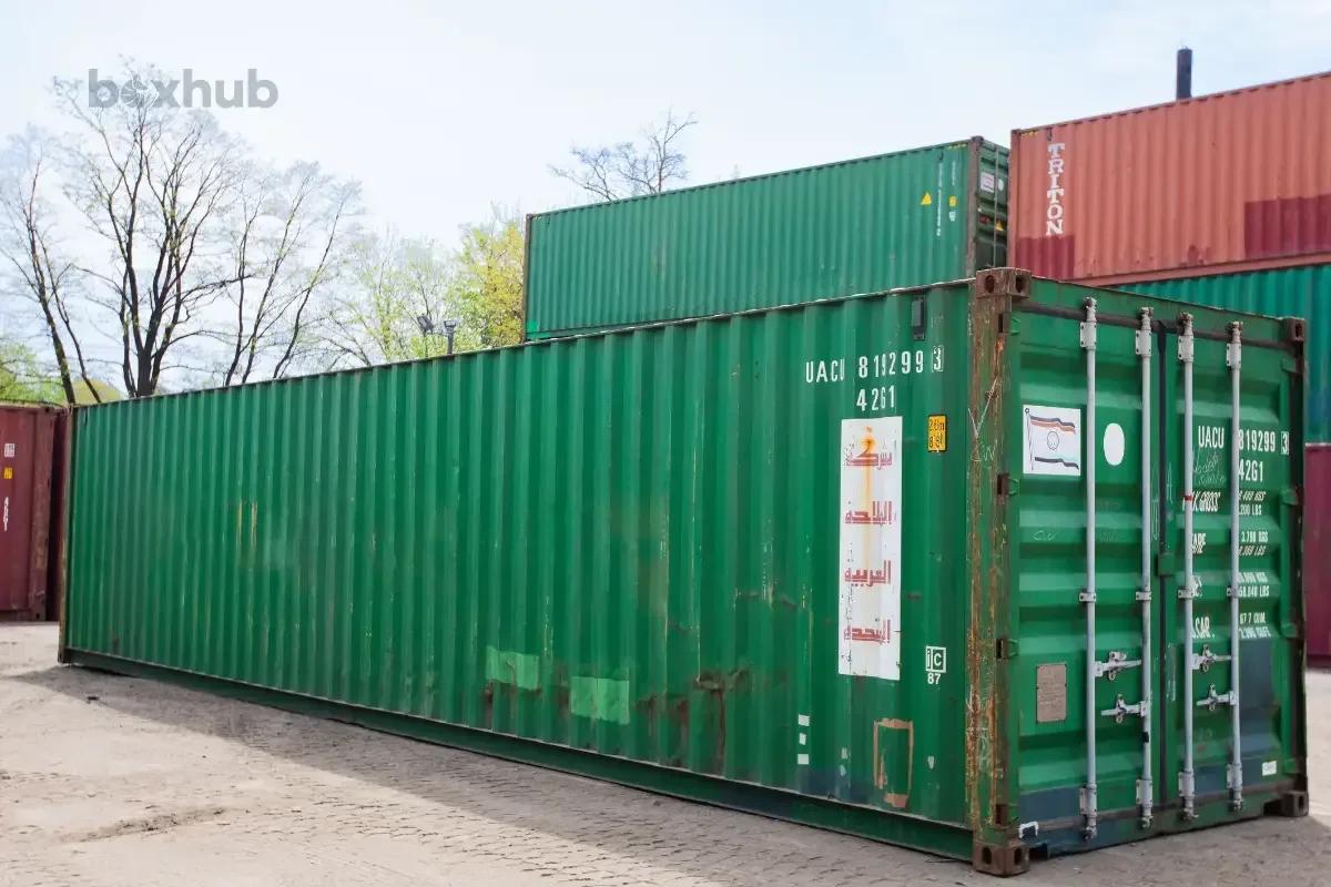 Used 40ft shipping container at a Boxhub depot
