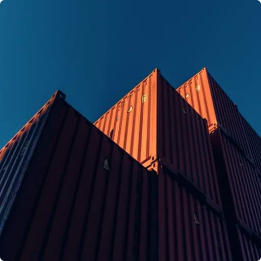 Stacked Boxhub shipping containers in Austin