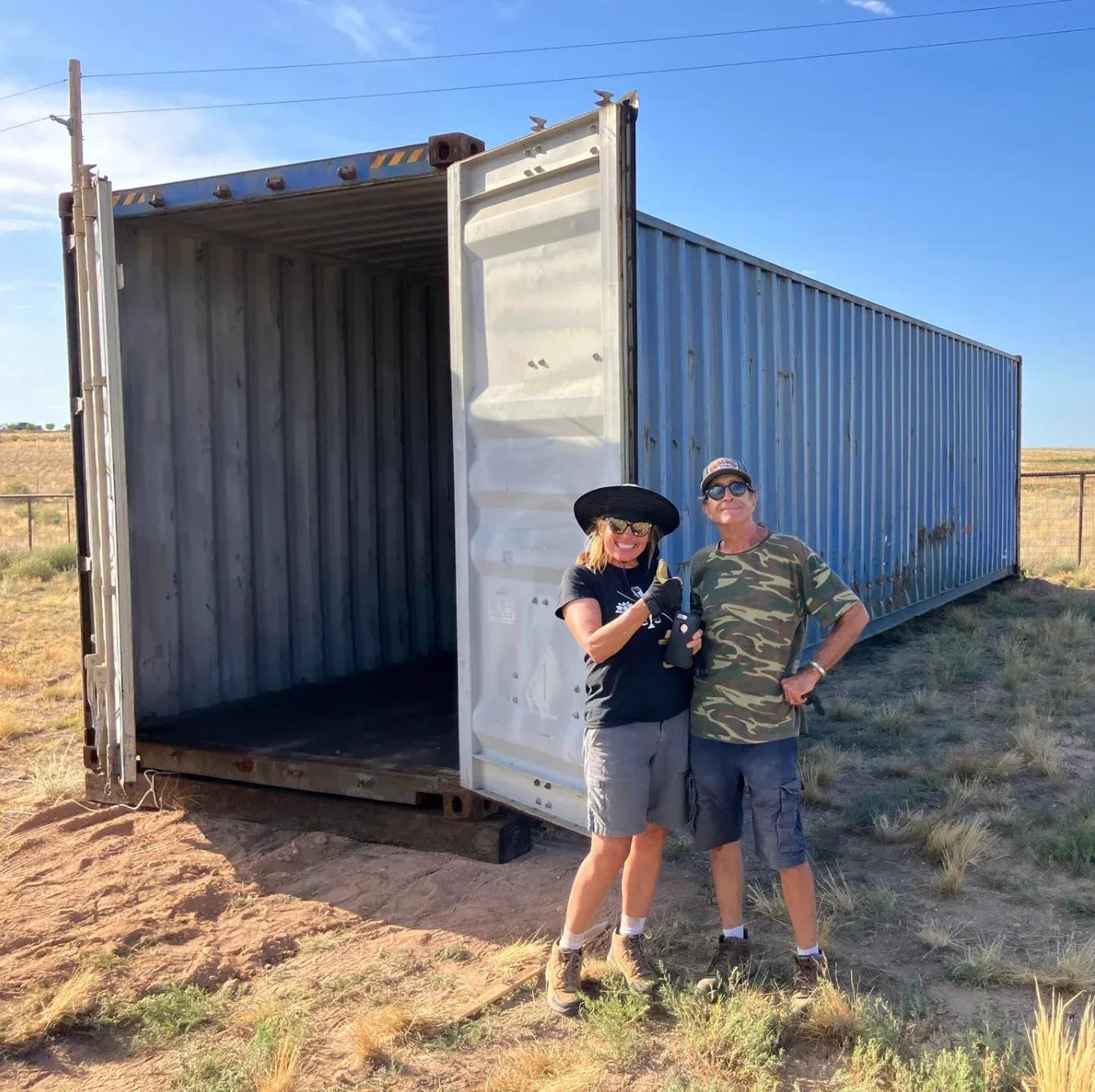 Used shipping container delivered to a Boxhub customer