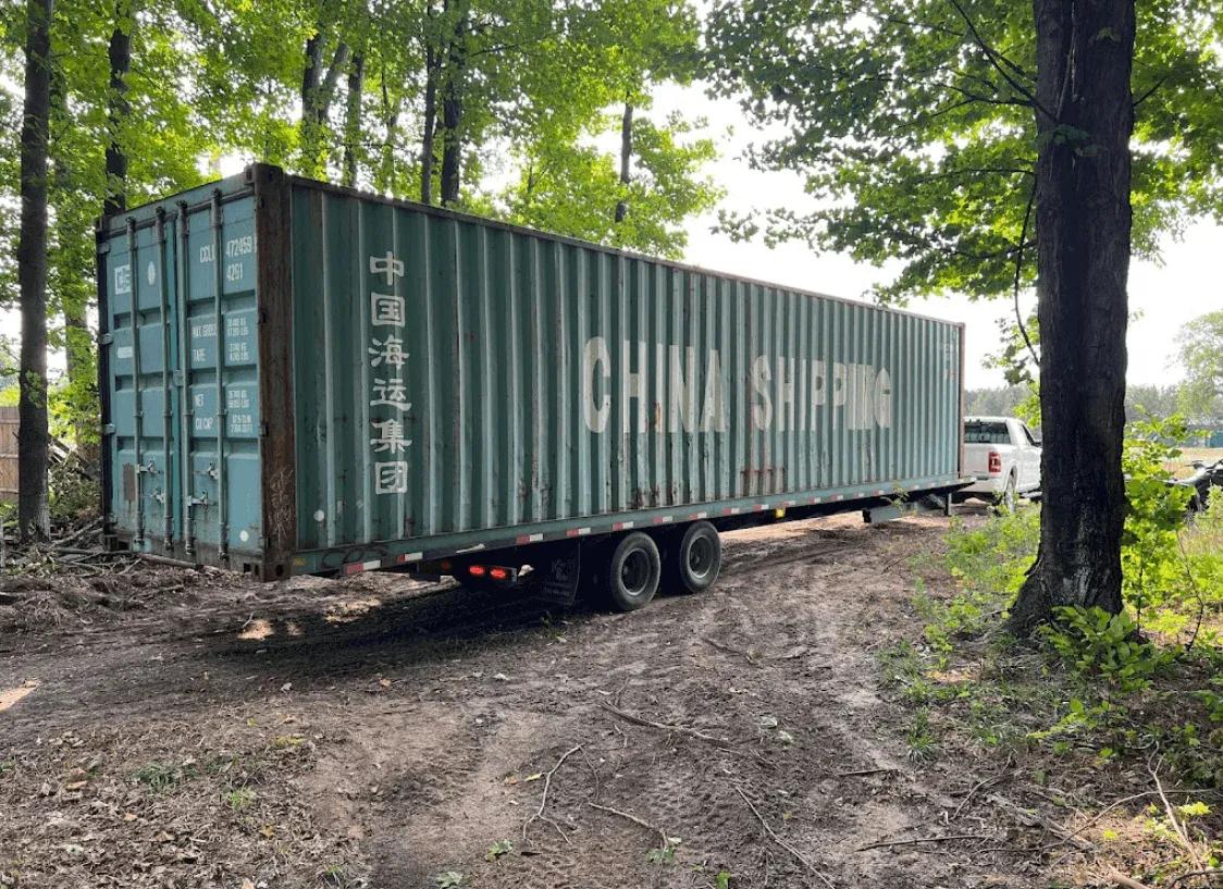 Used shipping container delivered to a Boxhub customer