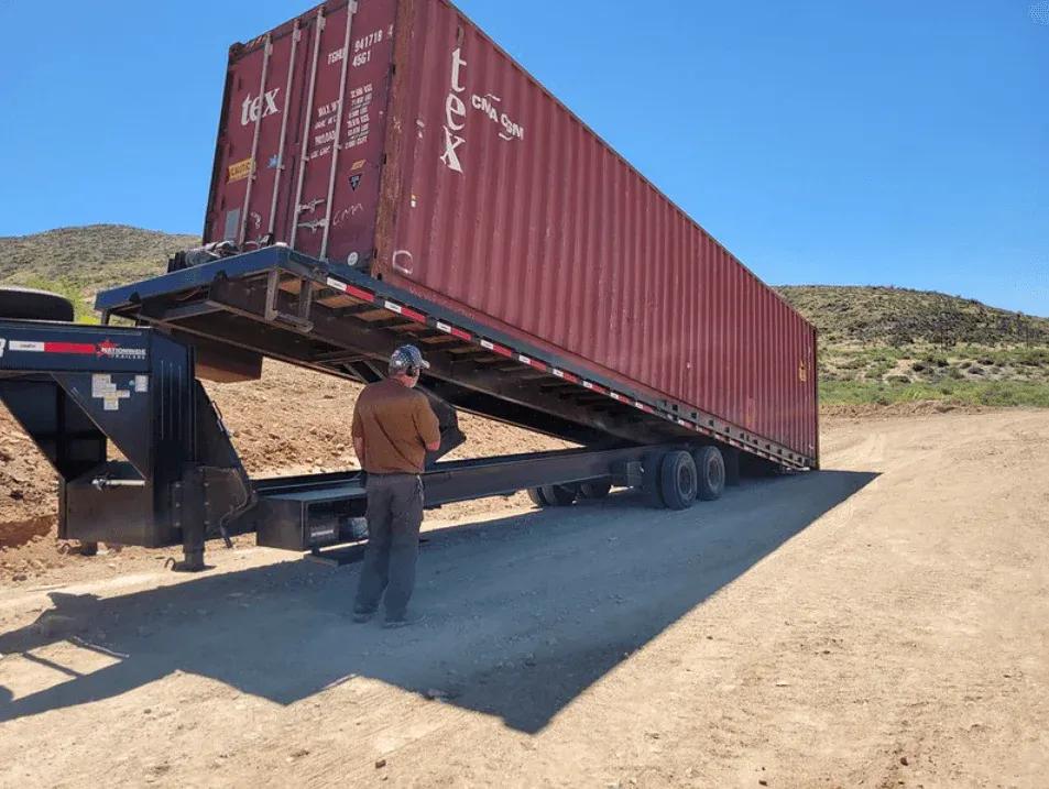 Used shipping container delivered to a Boxhub customer