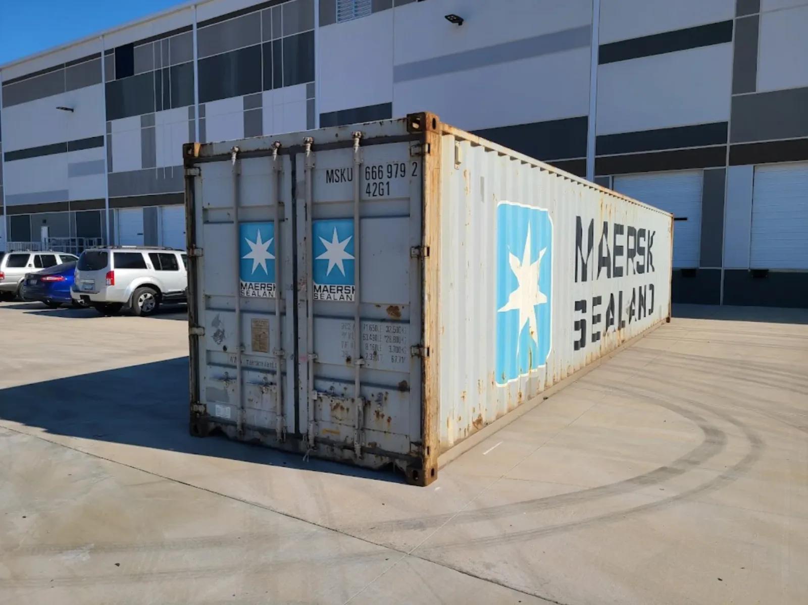Used shipping container delivered to a Boxhub customer