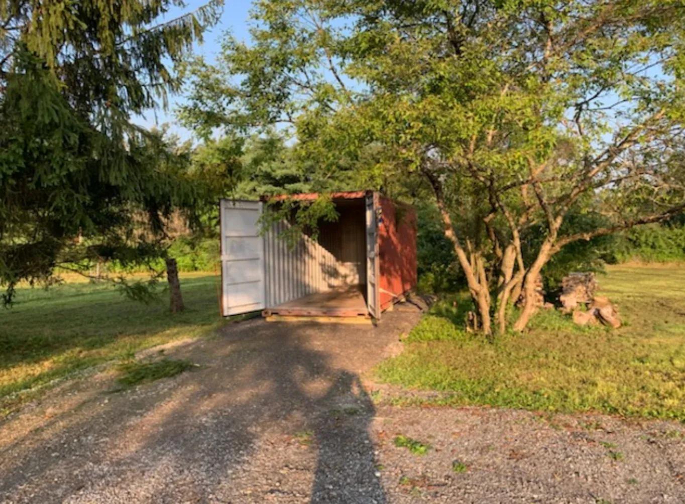 Used shipping container delivered to a Boxhub customer