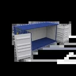 Open-side shipping container