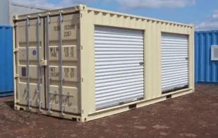 Roll-Up Door installed on a shipping container