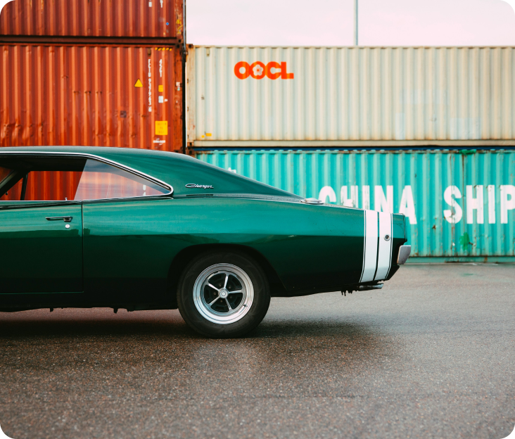 Shipping container used for storage of household goods