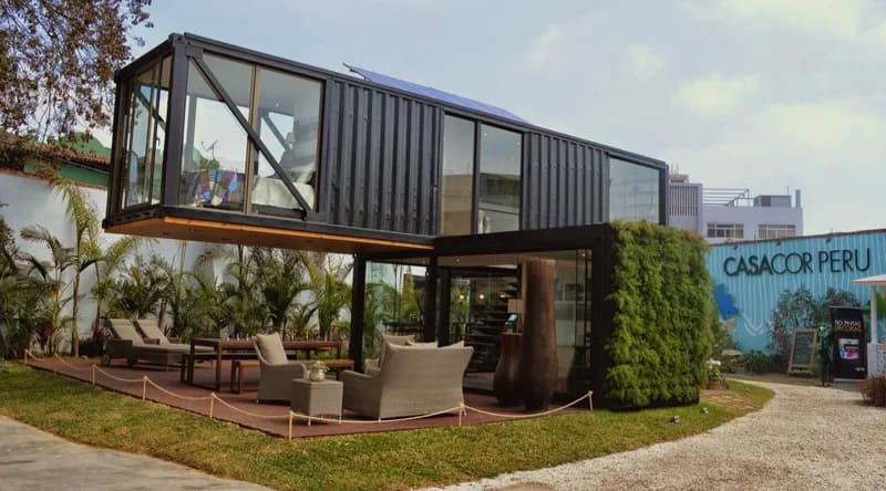 Container home with porch