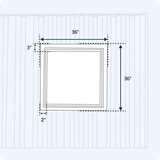 Double Pane Window Kit dimension drawing