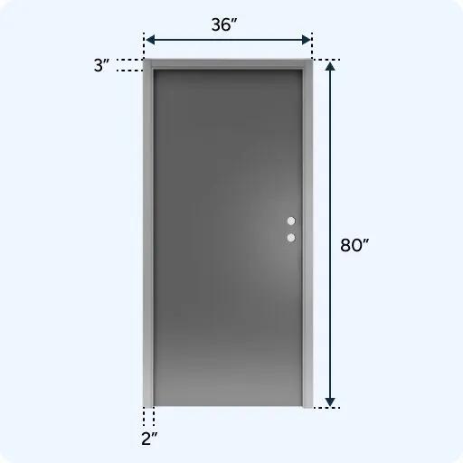 Steel Man Door Kits dimension drawing