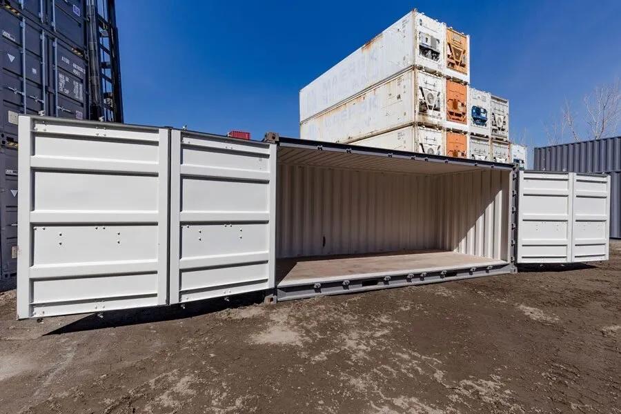 Open-side container set up as an event bar