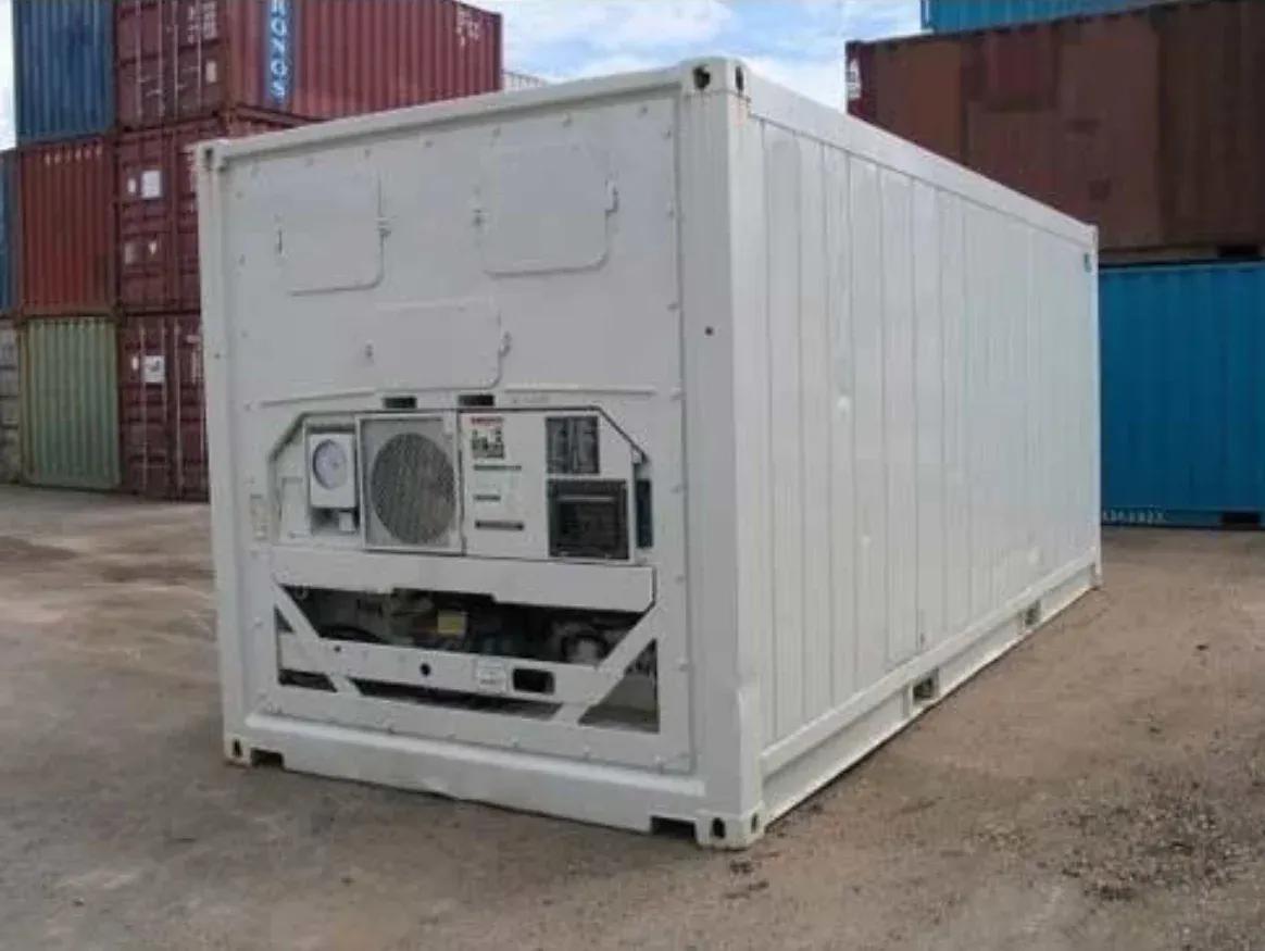 Reefer container being loaded with produce