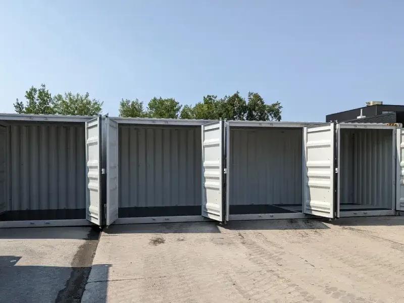 Side-door container seen from the end
