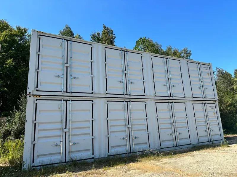 Side-door container at a depot