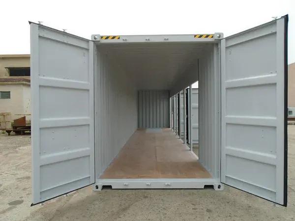 Side-door container in an industrial setting