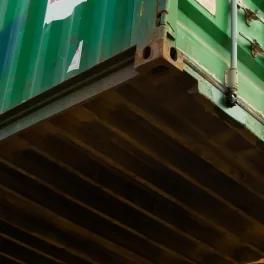 Exterior Floor of a shipping container