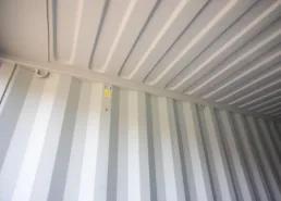 Detail of a new shipping container