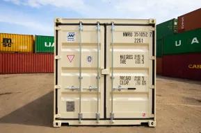 Detail of a new shipping container