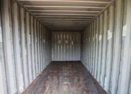 Detail of a used shipping container