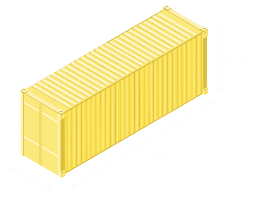 40ft high cube dimensions